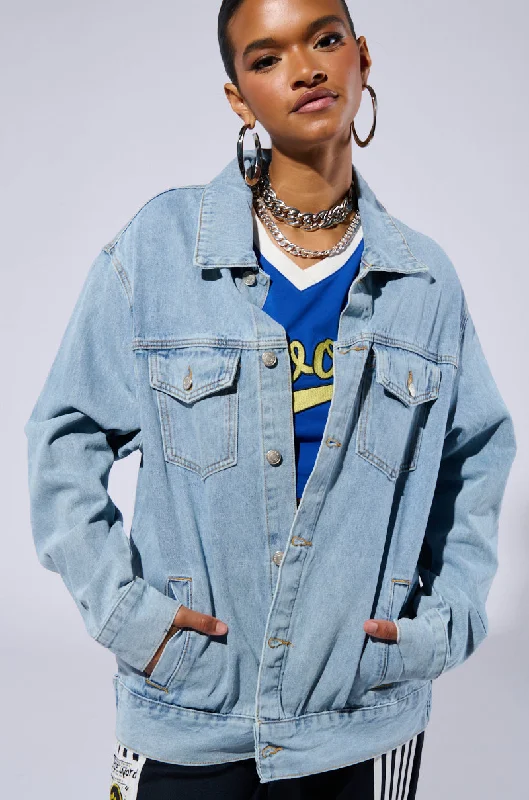 BE RIGHT BACK OVERSIZED DENIM JACKET