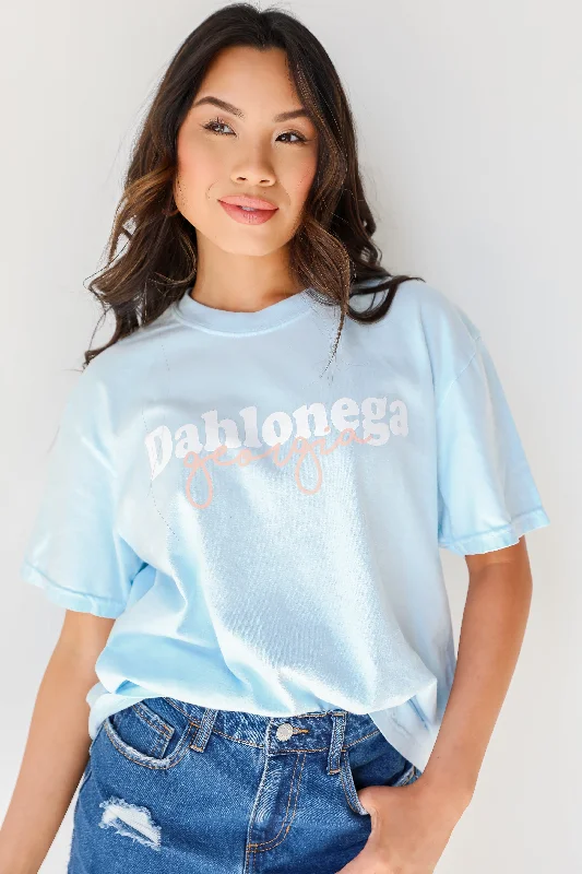 Light Blue Dahlonega Georgia Script Tee