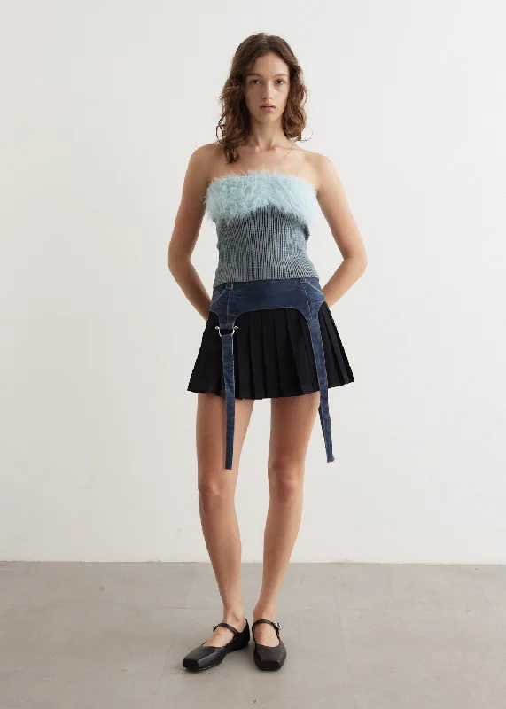 Trompe L'oeil Mini Pleats Skirt