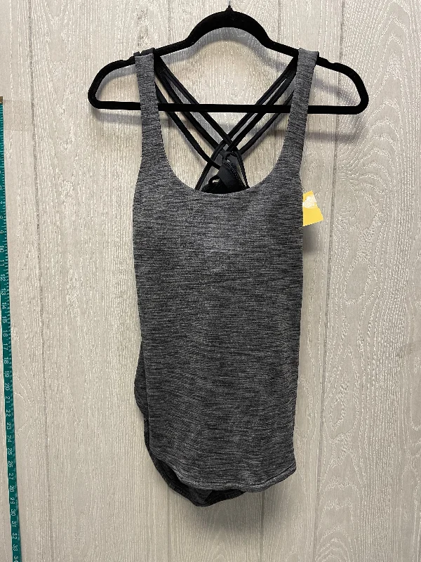 Athletic Tank Top By Lululemon In Black & Grey, Size: M