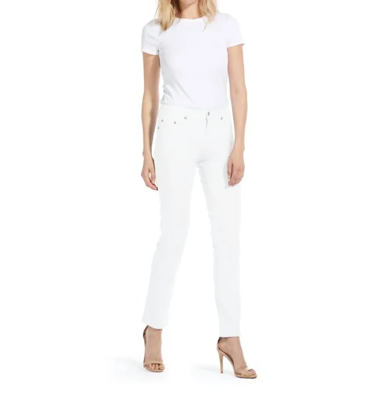 Cotton Twill Stretch Slim-Fit Jeans In White