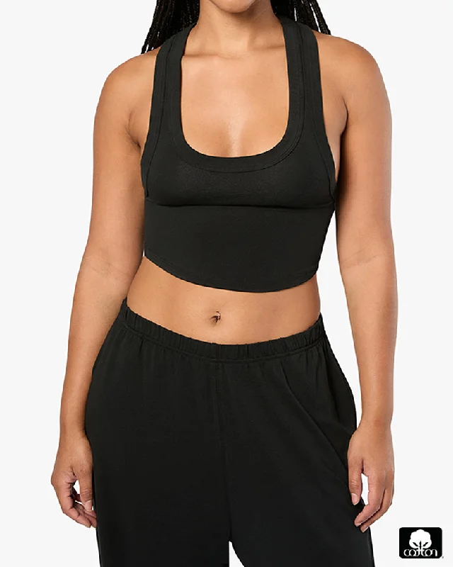 Cropped Scoop Tank