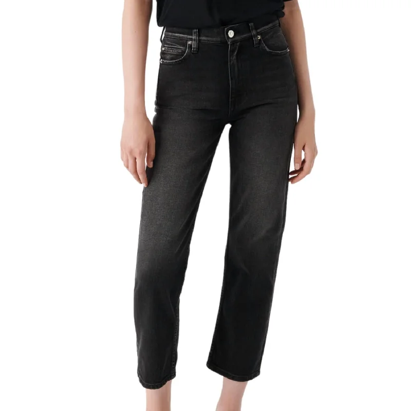 Deen Straight Jean In Black Brushed