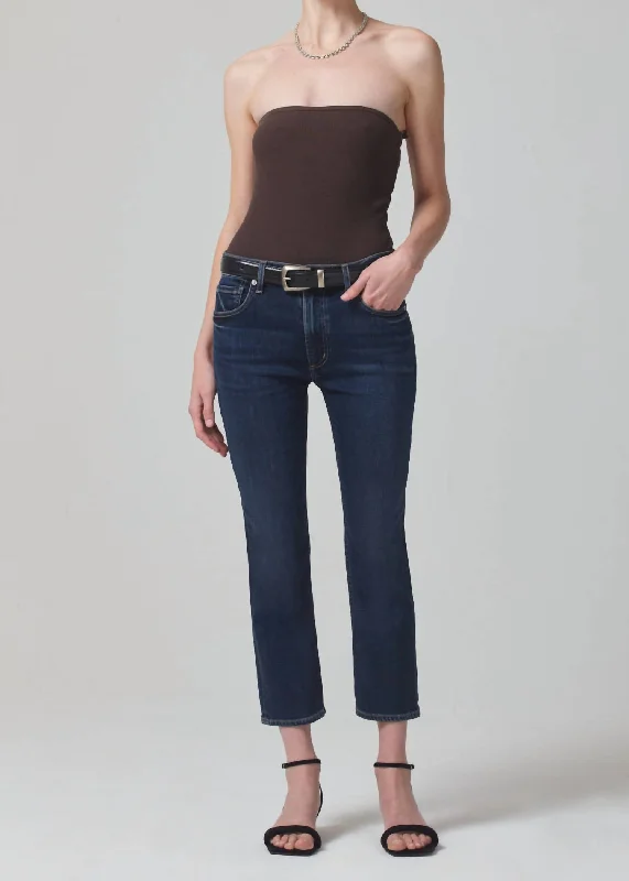 Isola Straight Crop Jeans In Courtland