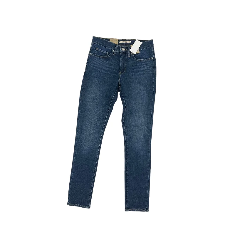 Jeans Skinny By Levis In Blue Denim, Size:4