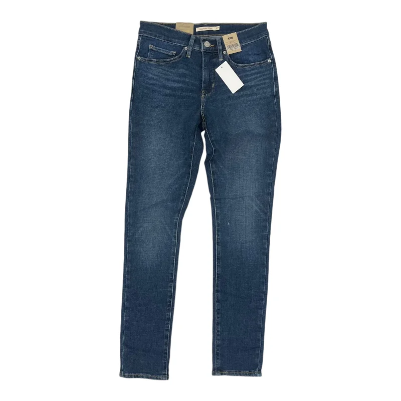 Jeans Skinny By Levis In Blue Denim, Size:8