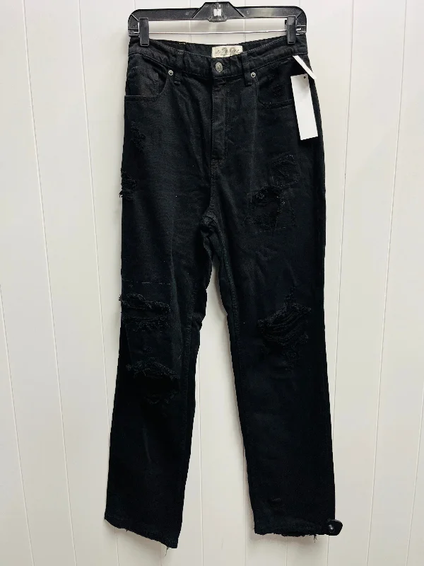 Jeans Straight By Free People In Black, Size: 6