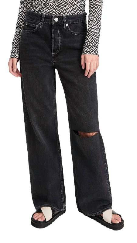 Logan Wide Leg Jean In Filmore With Holes