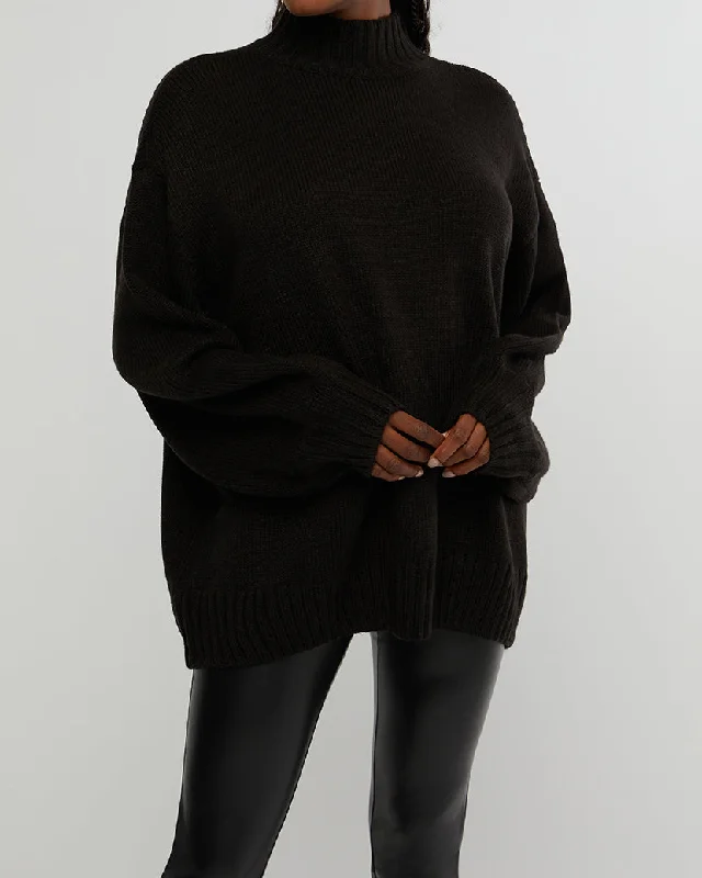 Oversized Mock Neck Sweater