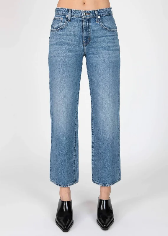 Sofia Mid Rise Relaxed Straight Jean In Sutton