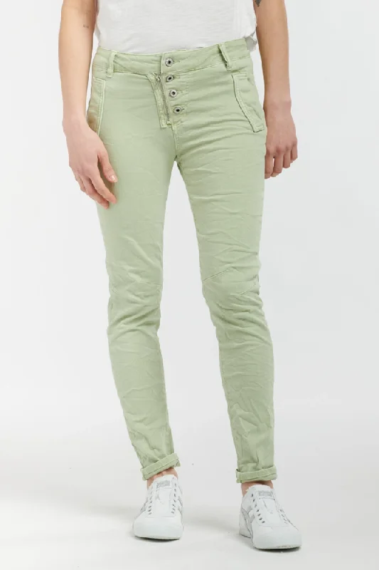 Button Jeans By Italian Star - Mint