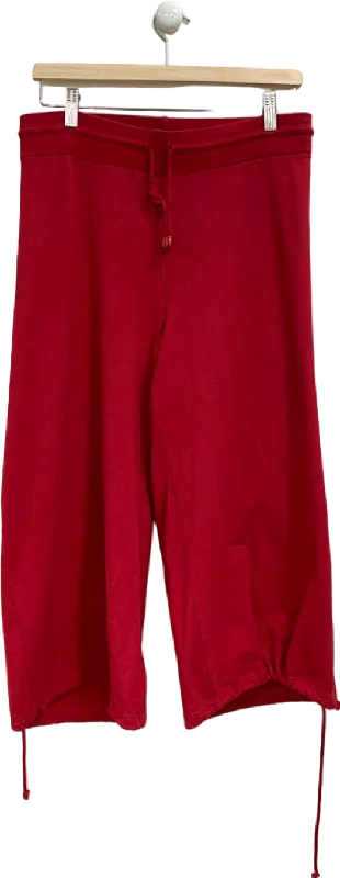 H&M Red Drawstring Capri Pants UK XXXL