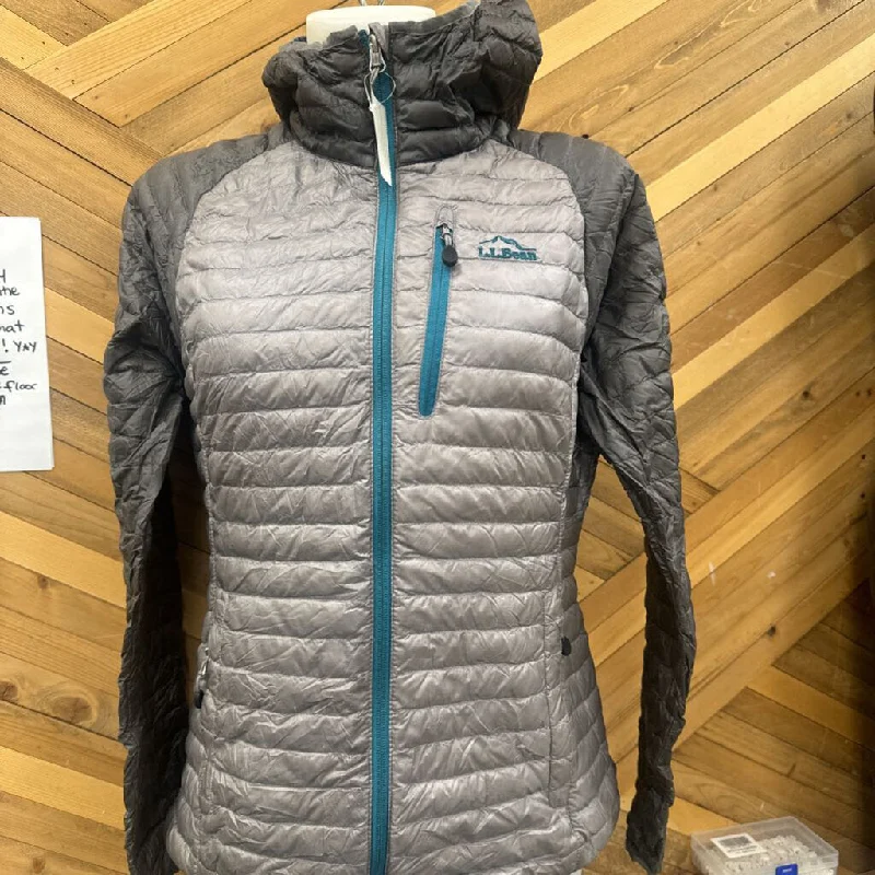 L.L.Bean - Women's 850-Fill Packable Down Jacket - MSRP comp $385: Grey/Dark Grey/Teal-women-MD