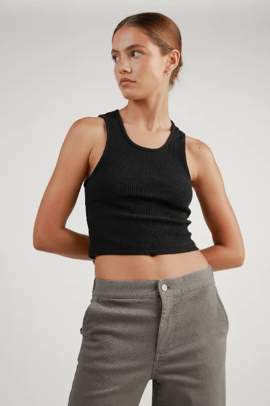 CROPPED RIBBED TANK