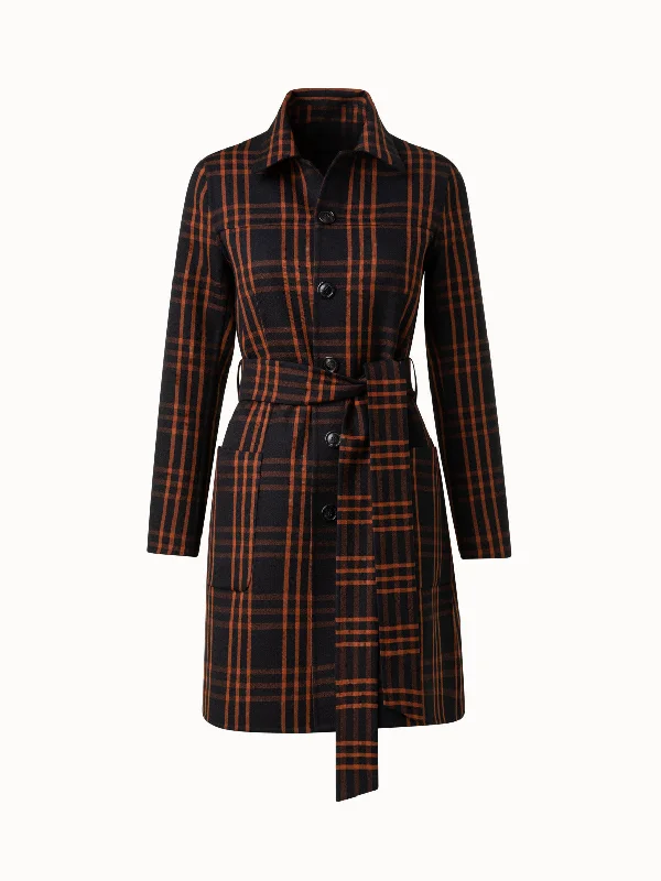 Reversible Wool Double-Weave Peacoat