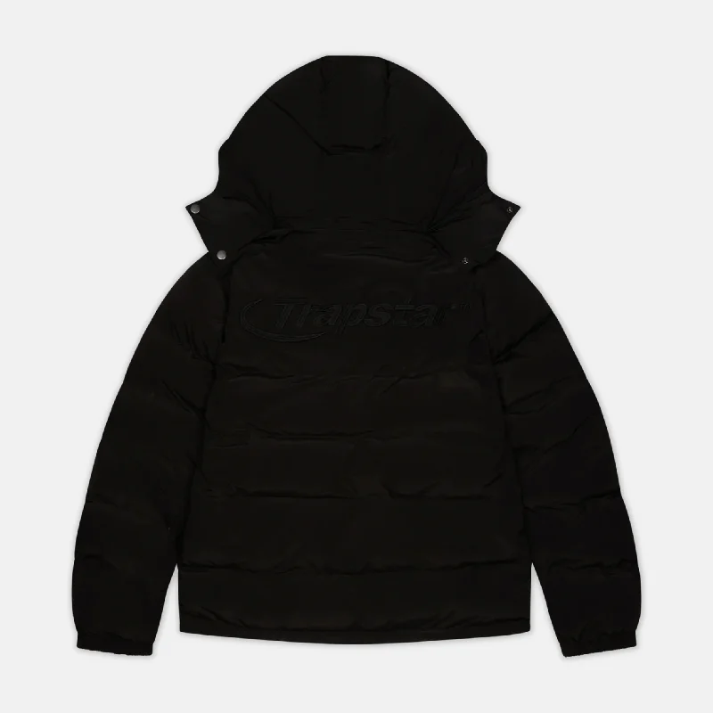 Trapstar Hyperdrive Detachable Hood Puffer Jacket - Triple Black