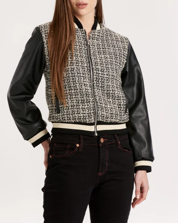 Tweed Bomber Jacket