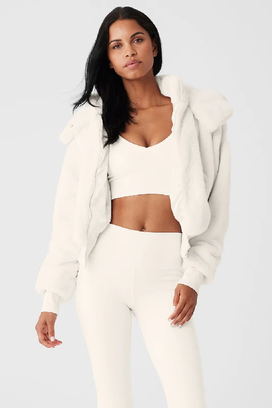 Faux Fur Foxy Jacket - Ivory