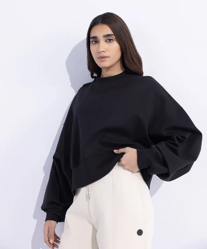 Scuba Oversized Cropped Sweatshirt