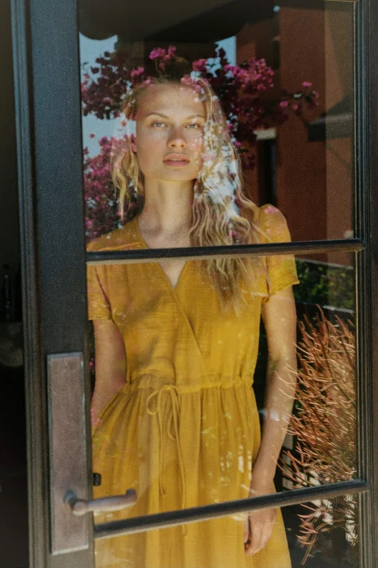 The Dawn Dress | Mustard Gauze