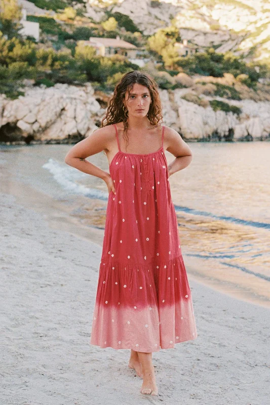 The Acacia Dress | Wine Shibori