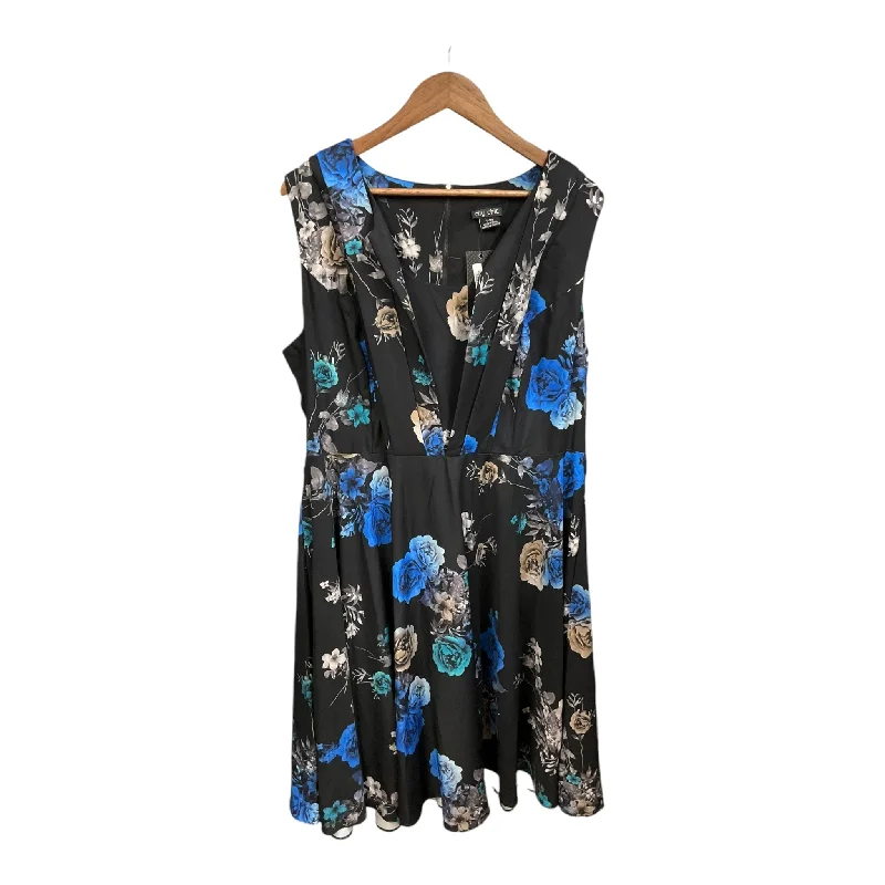 Dress Casual Midi By City Chic In Floral Print, Size: L