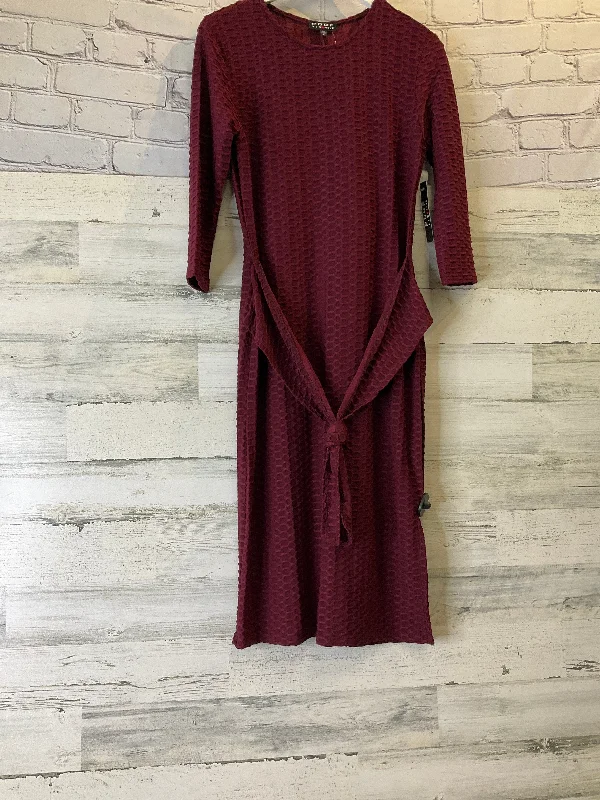 Dress Casual Midi By Poof In Red, Size: L