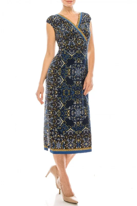 London Times Empire Waist Midi Dress Sale