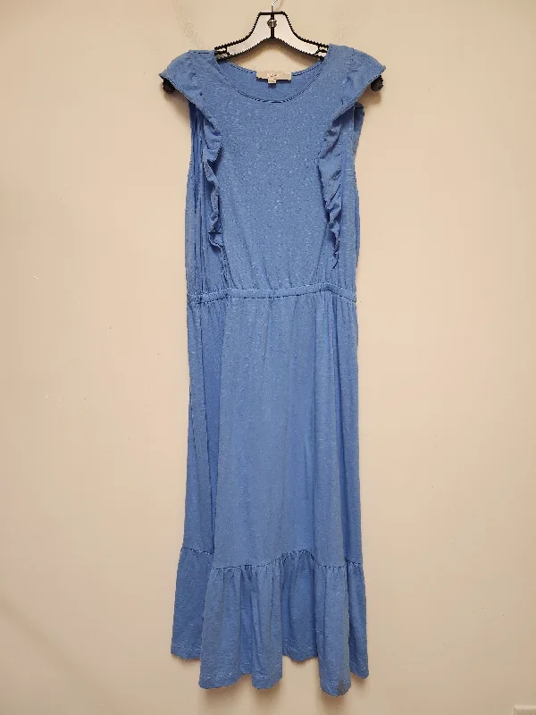 Dress Casual Maxi By Loft In Blue, Size: L