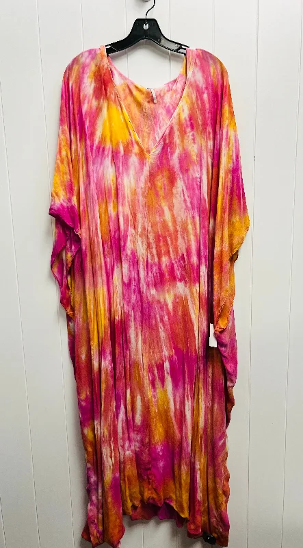 Dress Casual Maxi By Young Fabulous & Broke In Orange & Pink, Size: M