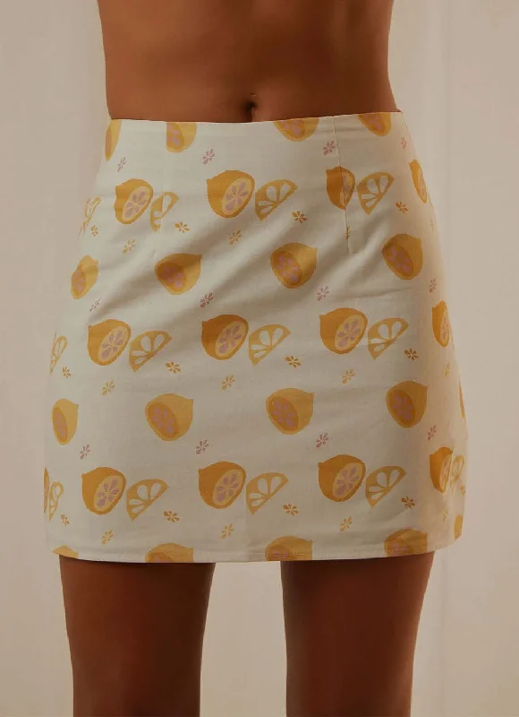 Fruit Bowl Mini Skirt - Lemonata