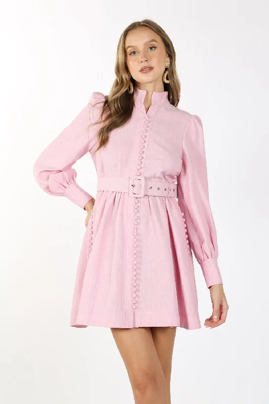 Short Vintage Long Sleeve Mini Dress