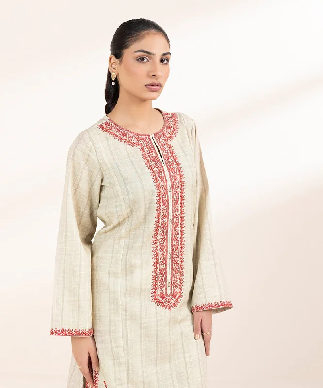 Embroidered Khaddar Shirt