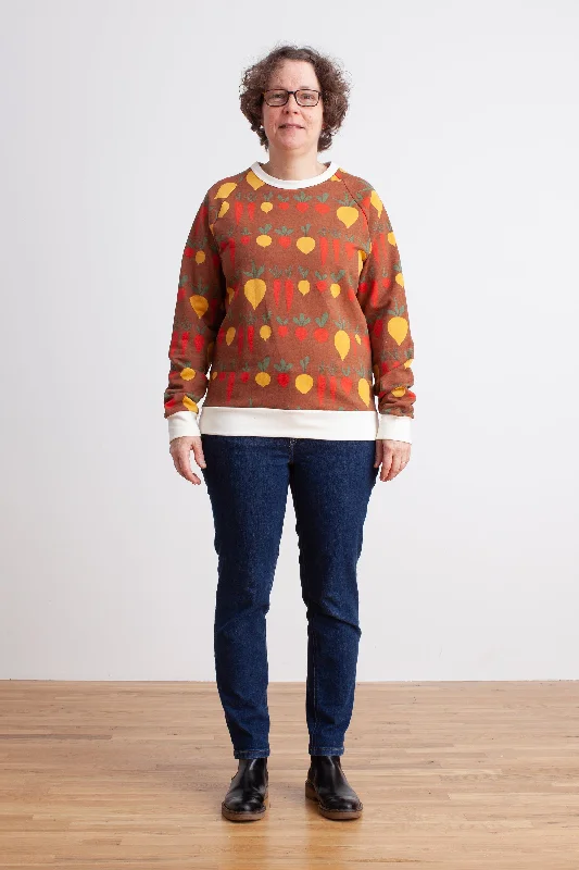 Adult Sweatshirt - Root Vegetables Chestnut