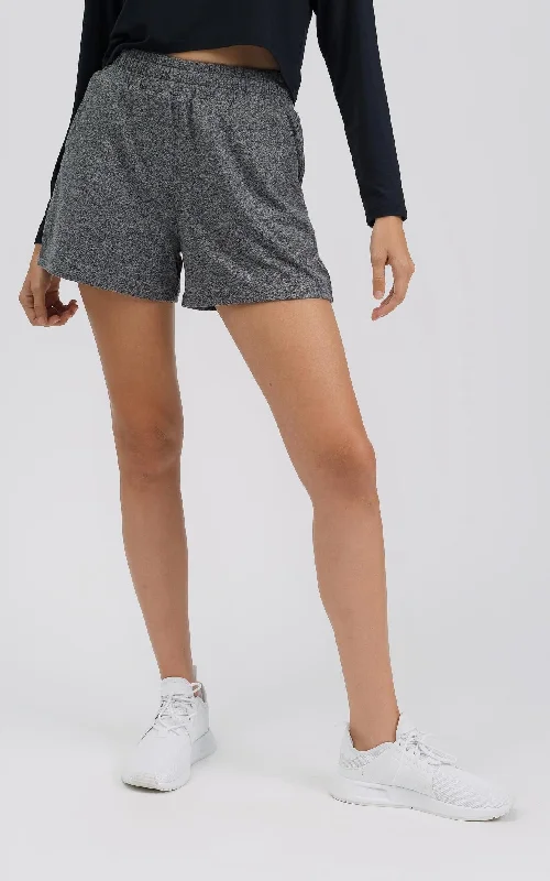 Cozy High-Rise Comfort Short - Charcoal Gray