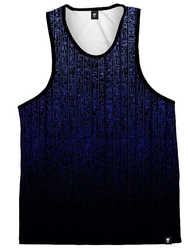 Egyptian Glyphs (Blue) Unisex Tank Top