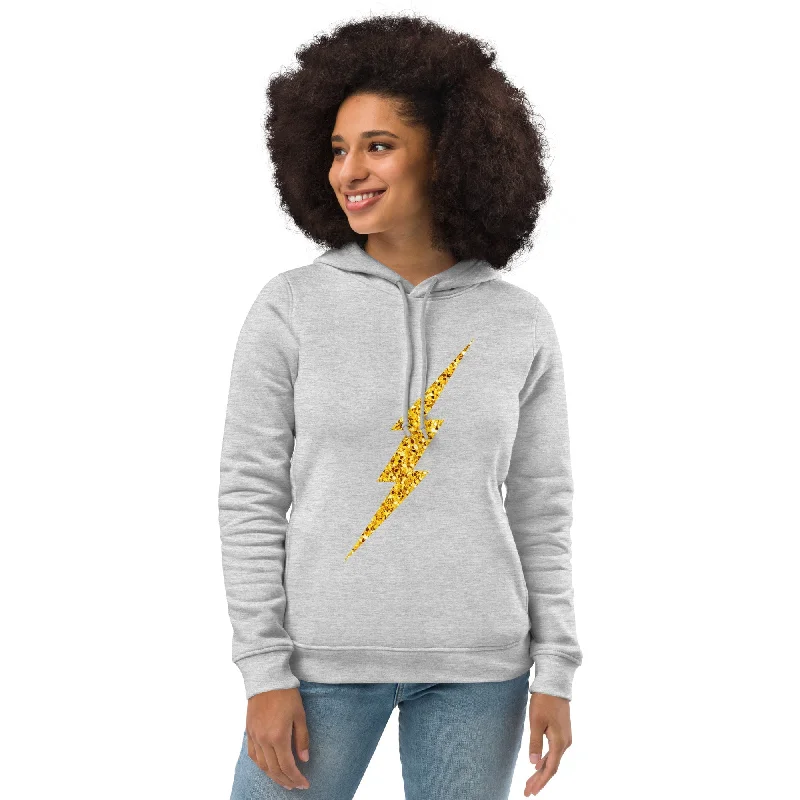 Glitter Bolt Women's Eco Fitted Hoodie