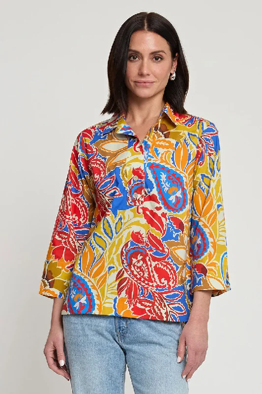 Hinson Wu Multi Paisley Aileen Blouse