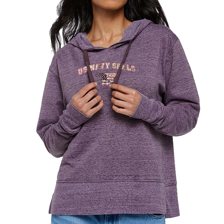 Ladies US NAVY SEALS with Trident Vintage Wash Hoodie