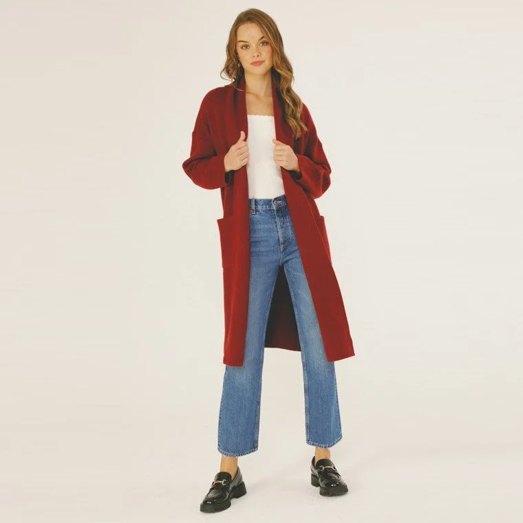 Long Sleeve Cardigan (Beetroot)