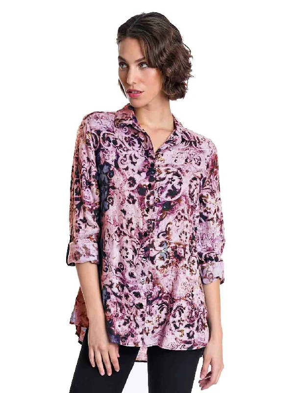 Tianello "Bhakti" Printed Hanky Linen "Loving" Blouse